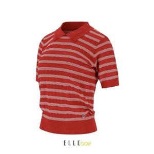 [엘르골프]25 여성 여름 스트라이프 반팔 니트 6L43603-500_BP