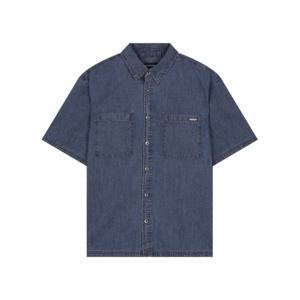 [버커루]남성 투포켓 M/L/BK톤 데님 반팔 셔츠 B252DS110P