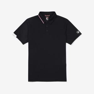 [휠라]테니스 퍼포먼스 배색 카라티셔츠  FS2TSF2322M_BLK