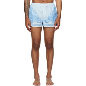 베르사체 블루 바로코 메두사 프린트 스윔 쇼츠 1018883_1A15158 252404M208016