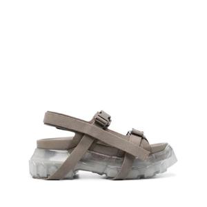 25 FW 릭오웬스 스웨이드 청키 플랫폼 샌들 65mm RP01D2885LBK0 TP432197786