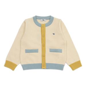 [블루독베이비8] 25FW (CR) 컬러블럭  가디건 HJ (45A1420002) (BLUEDOG BABY 유아 출산 백일 선물 도트 강