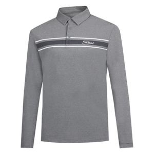 M 타이틀리스트골프긴팔 CQK TLPMT3107-75 STRIPE POLO SHIRT