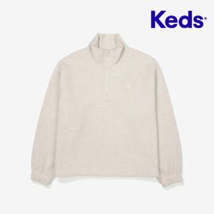 [케즈]Keds 니트 본딩 하프집 맨투맨_KD2POF4102FOTL