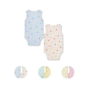 탑텐키즈 MKF5UI3307 공용 유아 메쉬 민소매 바디수트 2PACK