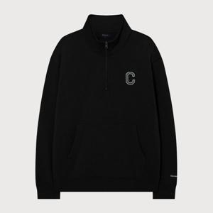 [커버낫]커버낫 C로고 하프집업 맨투맨 블랙 CO2503CR08BK
