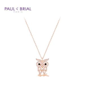 폴브리알 [SILVER] PYSN0055 (PG) 블랙 부엉이 목걸이