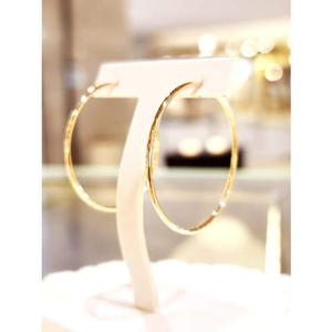 (사은품증정) 미니골드 14K 4cm 파이프링귀걸이 ENBM4102