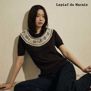라삐아프 25FW 알파카 에스닉반팔니트 1종