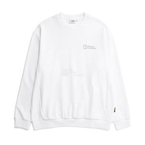 내셔널지오그래픽 N231USW810 어반 로고 맨투맨 티셔츠 WHITE