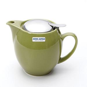 제로재팬 트렌디한 도자기 라운드 티포트 350ml 알로에 차포트
