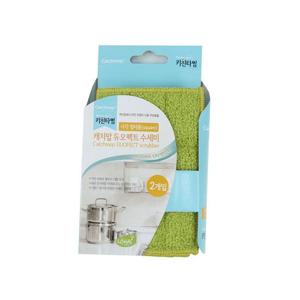캐치맙 트렌디한 듀오 펙트 수세미 2개입 사각 필터폼