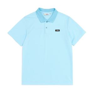 [내셔널지오그래픽 키즈] K222UPL810 스몰로고 피케 반팔 티셔츠 SKY BLUE
