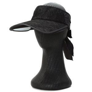[샵앤]레이스 여성 봄 여름 간절기 리본 밴딩 썬캡모자 KM-WH-0345-블랙