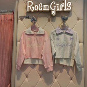 로엠걸즈 DP01 카라 반집업 레이어드 티셔츠 RGMA24W1C