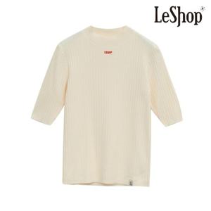 [르샵](본사직영)자가드 미니로고 모크넥 골지 반팔니트-LC32KP070