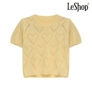 [르샵](본사직영)하트 펀칭 반팔 퍼프니트-LC38KP400