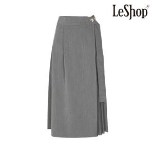 [르샵](본사직영)언발 플리츠 랩 스커트-LC38SK050