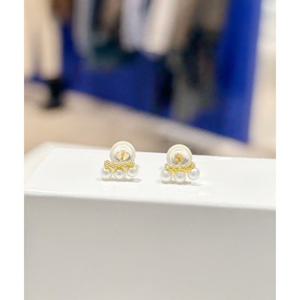 미니골드 10k 베르니 트라이 펄 귀걸이 EAMM0555