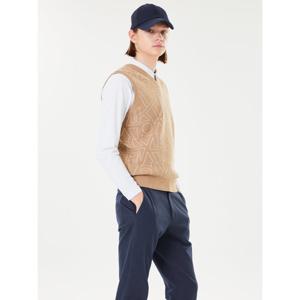 [볼빅어패럴] 남성 골프 로고JQD V넥 VEST VMKVO902_BE