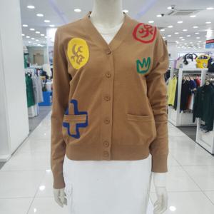 [까스텔바작]여성 가을 V넥 자수 단추 가디건BGDFSJ502be_US