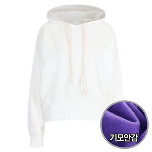 샵앤) 국산 여성 가오리핏 속기모 밴딩 후드 맨투맨 티셔츠 DAI-WSH-20242-화이트