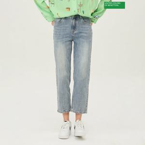 베네통 밴딩 절개 배기 데님 팬츠 BADPA5511