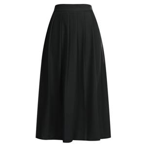 샵앤) 여성 밴딩 앞주름 정장 데일리 플리츠 롱 스커트 TH-U-WSK-20276-블랙