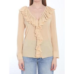 생로랑 블라우스 820973 BEIGE