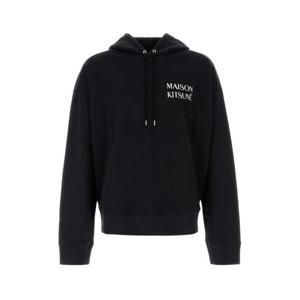 메종키츠네 남성 블랙 면 후드 NM00705KM0001 P199