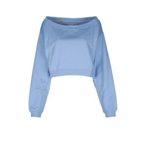 타미힐피거 진스 여성 연하늘 크롭 스웨트셔츠 DW0DW17956 C3S