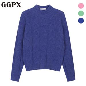[지지피엑스]빅 꽈배기 골지 폴라 니트 (GOAKP056F)