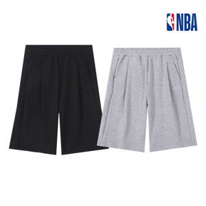 NBA 남녀공용 오버핏 원턱 버뮤다 면 반바지 N252TP021P