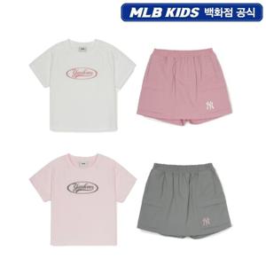 [MLB키즈]아웃도어 여아 티셔츠 세트 (7FS1B0453)