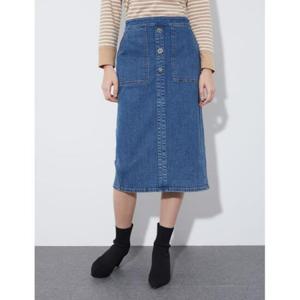 올리비아로렌 sh06 H라인 데님 스커트 VVCMS4S2381
