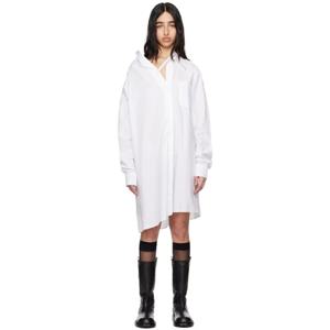 앤드뮐미스터 원피스 화이트 할리나 드롭 숄더 셔츠 미니 드레스 251378F052000