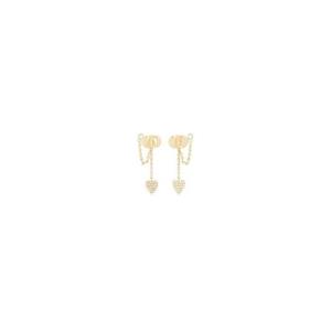 디올 CD 네이비 이어링 골드 피니쉬 메탈 실버톤 크리스탈 E3704WOMCY-D03S