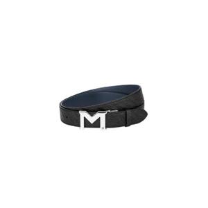 몽블랑 M 버클 35mm 리버시블 레더 벨트 블랙 블루 128787