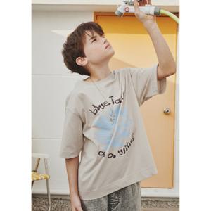 [블루테일HU] (AZC1TS06BG) 베이지 리조트나염 반팔티셔츠