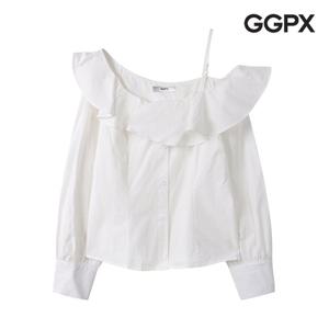 [지지피엑스]러블리 셔링 오프숄더 블라우스 (GP3SH043F)