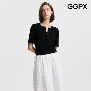 [지지피엑스]지퍼넥 반팔 티셔츠 (GP4TS044F)