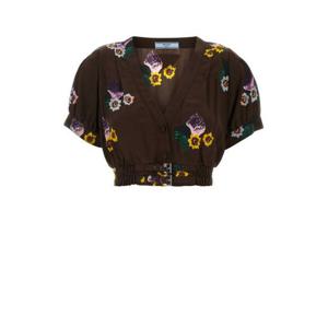프라다 반팔 티셔츠 P441HKSOOO15CI F0324 FLORAL