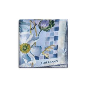 페라가모 피오리 프린트 스카프 3102070785305 AZZURRO TP942047333