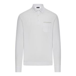 제냐 롱슬리브 폴로 셔츠 UF392A9F757 N00OPTICWHITE TP934621728