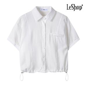 [르샵]앞 절개 스트링 펄 셔츠 (BP6BL043A)