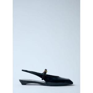25 FW 프라다 여성 가죽 슬링백 발레리나 펌프스  pra0259003blk