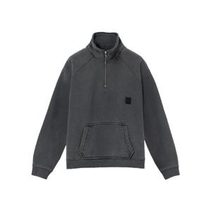우영미 하프 집업 다잉 스웨트셔츠 그레이   25SS W251TS33759G