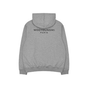 우영미 코튼 백로고 후드 스웨트셔츠 그레이   23SS W231TS37719G