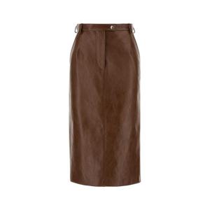 프라다 미디 스커트 51922SOOO162B F0134 BROWN