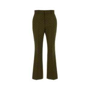 GUCCI Olive green GG fabric pant 837435Z7ADE 3602